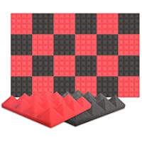 Los mejores  - Arrowzoom 24 Panels absorción de sonido Pirámide Espuma acústica Absorcion aislamiento acustico auto extinguible…
